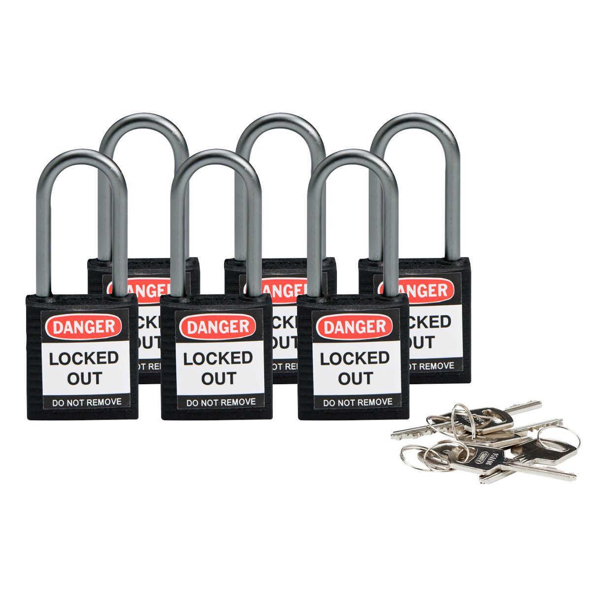 Brady LOTO-9 Padlock Aluminium, Nylon Safety Padlock, 4.72mm Shackle, 32.00mm Body