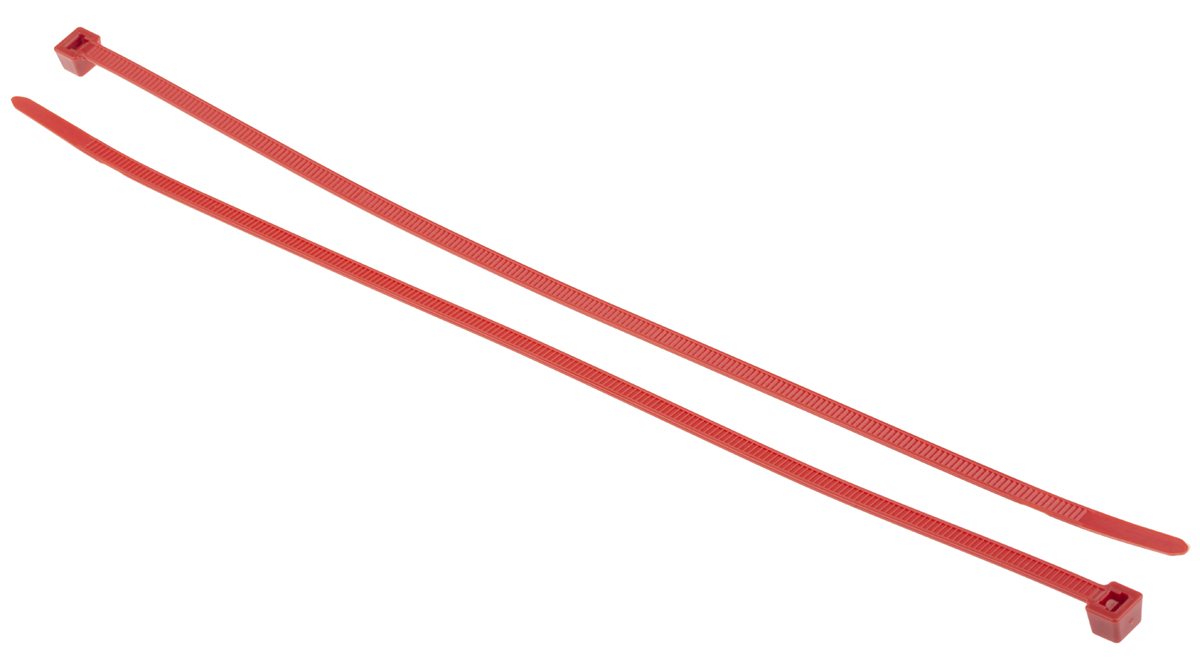 HellermannTyton Cable Tie, 270mm x 4.6 mm, Red Polyamide 6.6 (PA66), Pk-100