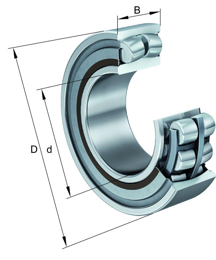 FAG WS22210-E1-XL-2RSR Parallel 50 mm ID Roller Bearing, 90 mm OD