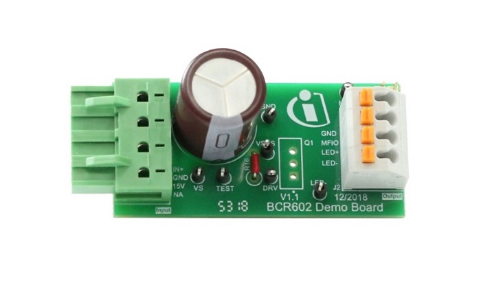 Infineon DEMOBCR60260VICTRLTOBO1, DEMO_BCR602_60V_ICTRL LED Driver Demonstration Board, Evaluation Board for  XDPL8218