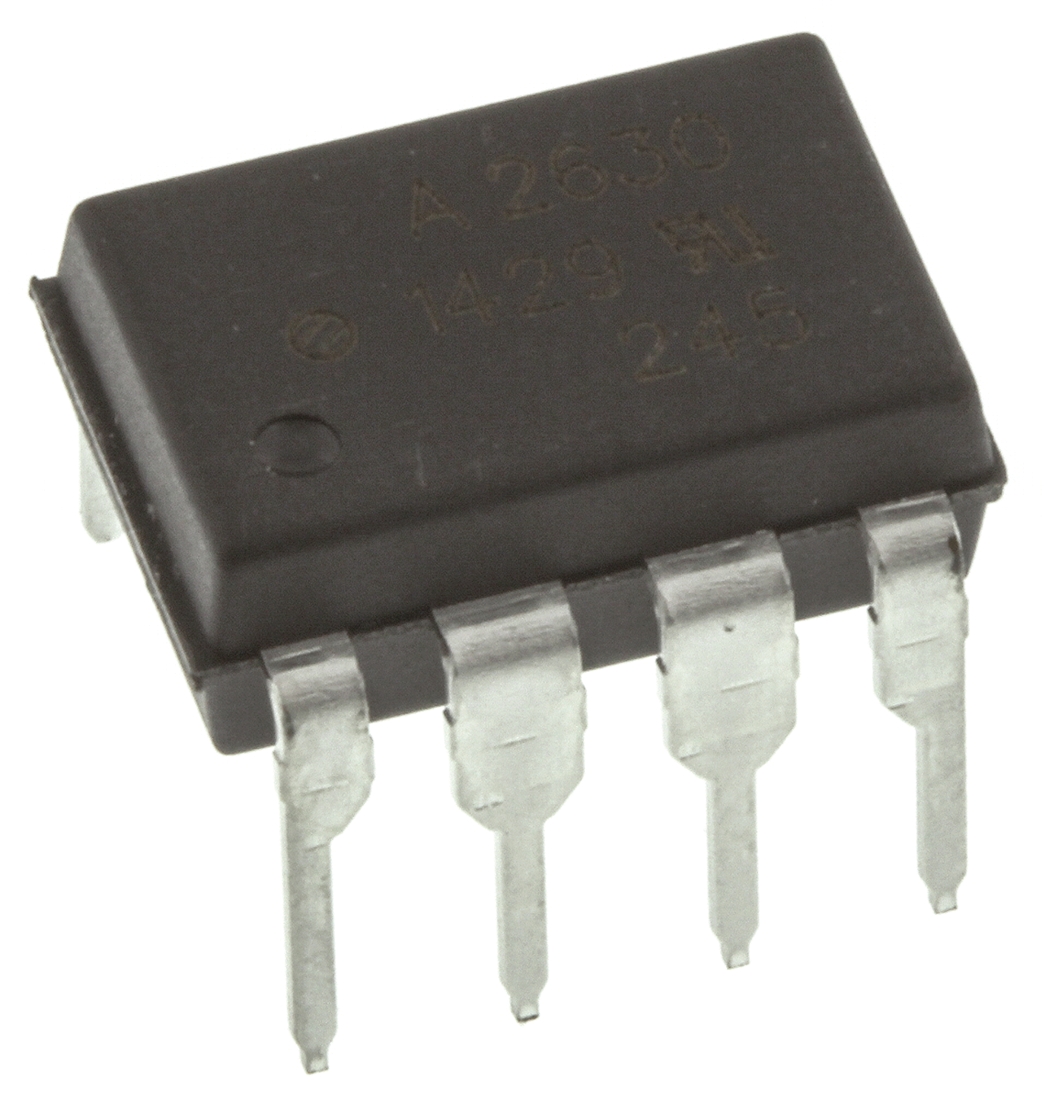 Broadcom, HCPL-2630-000E DC Input Transistor Output Dual Optocoupler, Through Hole, 8-Pin DIP
