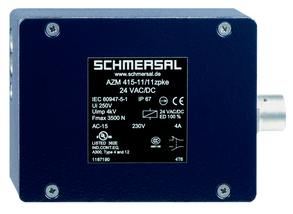 Schmersal AZM 415 Series Solenoid Interlock Switch, Power to Unlock, 24V ac/dc