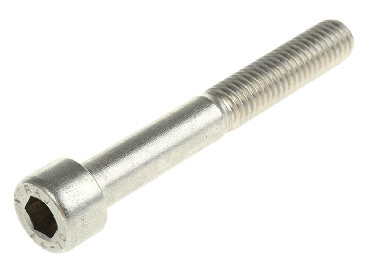 RS PRO Stainless Steel Hex Socket Cap Screw, DIN 912, M8 x 60mm