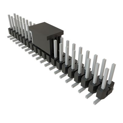 Samtec TSM Series Vertical Surface PCB Header, 40 Contact(s), 2.54 mm Pitch, 2 Row, Unshrouded