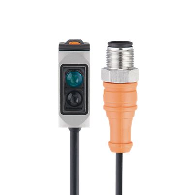 ifm electronic Diffuse Reflection Photoelectric Sensor, Rectangular Sensor, 5 → 500 mm Detection Range