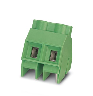 Phoenix Contact PCB Terminal Block, 2-Contact, 9.52mm Pitch, Wave Soldering, 1-Row, Plug In, Screw Termination