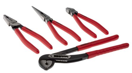 Teng Tools 4-Piece Plier Set, 300 mm Overall