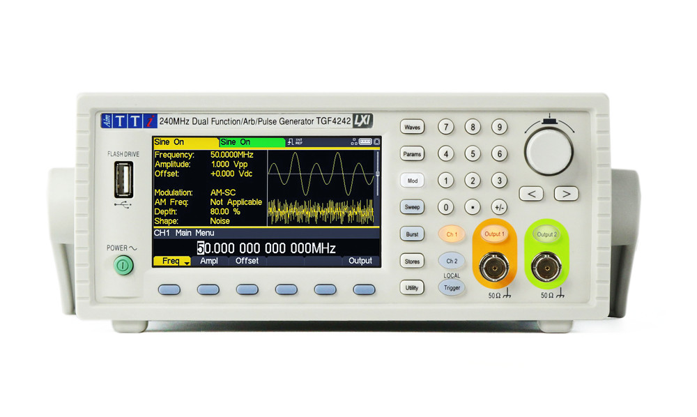 Aim-TTi TGF4042 Function Generator, 1μHz Min, 40MHz Max, FM Modulation, Variable Sweep - With RS Calibration