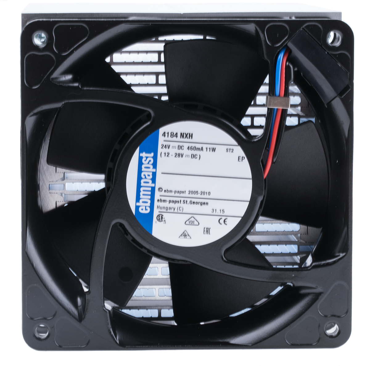Fischer Elektronik Heatsink, Universal Rectangular Alu with fan, 0.075K/W, 150 x 122 x 120mm
