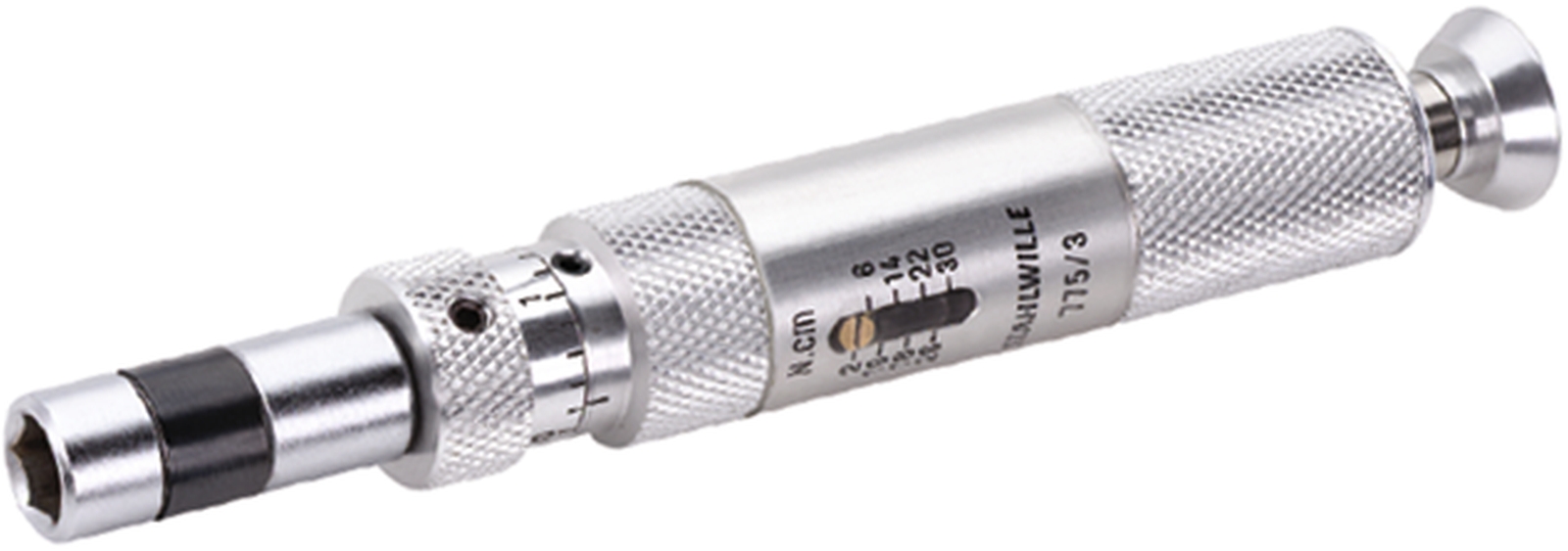 STAHLWILLE Calibrated Hex Torque Screwdriver, 10→50lb/in, 1/4'' Drive