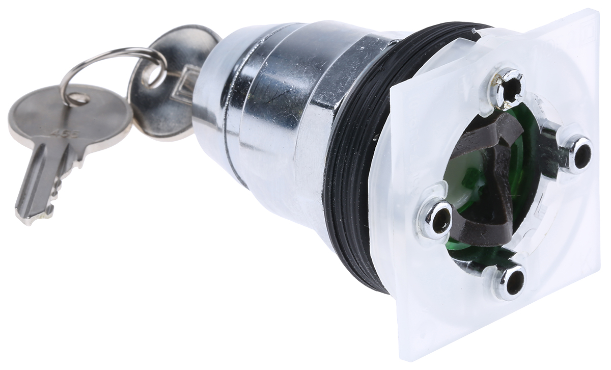 Schneider Electric Harmony 9001K 2-position Key Switch Head, Latching, 30mm Cutout