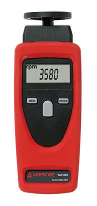 Amprobe Tachometer Best Accuracy ±0.02% + 1 Digit - Contact, Non Contact LCD 9999 rpm, 99999 rpm