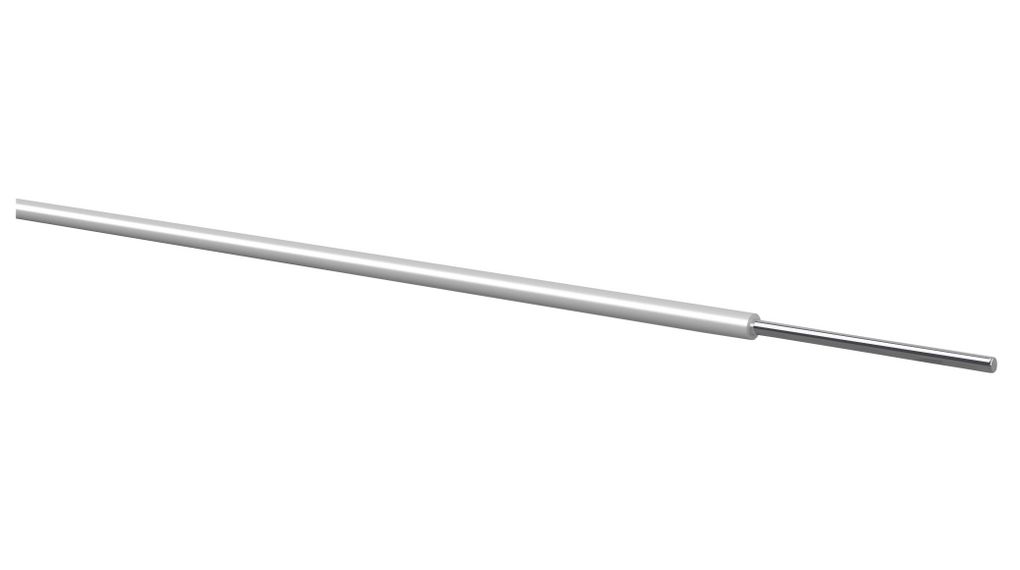 Kabeltronik YV Series White 0.07 mm² Hook Up Wire, 28 AWG, 0.3/0.7 mm, 100m, PVC Insulation, 070103001