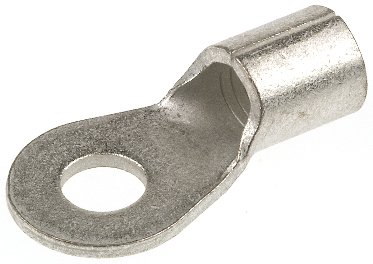 TE Connectivity, SOLISTRAND Uninsulated Ring Terminal, M5 Stud Size, 6.6mm² to 10.5mm² Wire Size