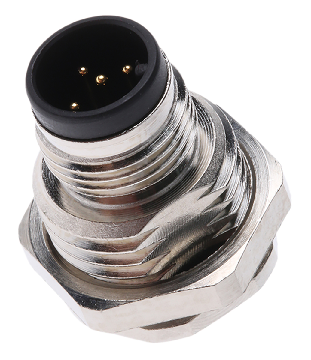 Brad from Molex Circular Connector, 5 Contacts, PCB, M12 Connector, Plug, Male, IP69K, Ultra-Lock Series