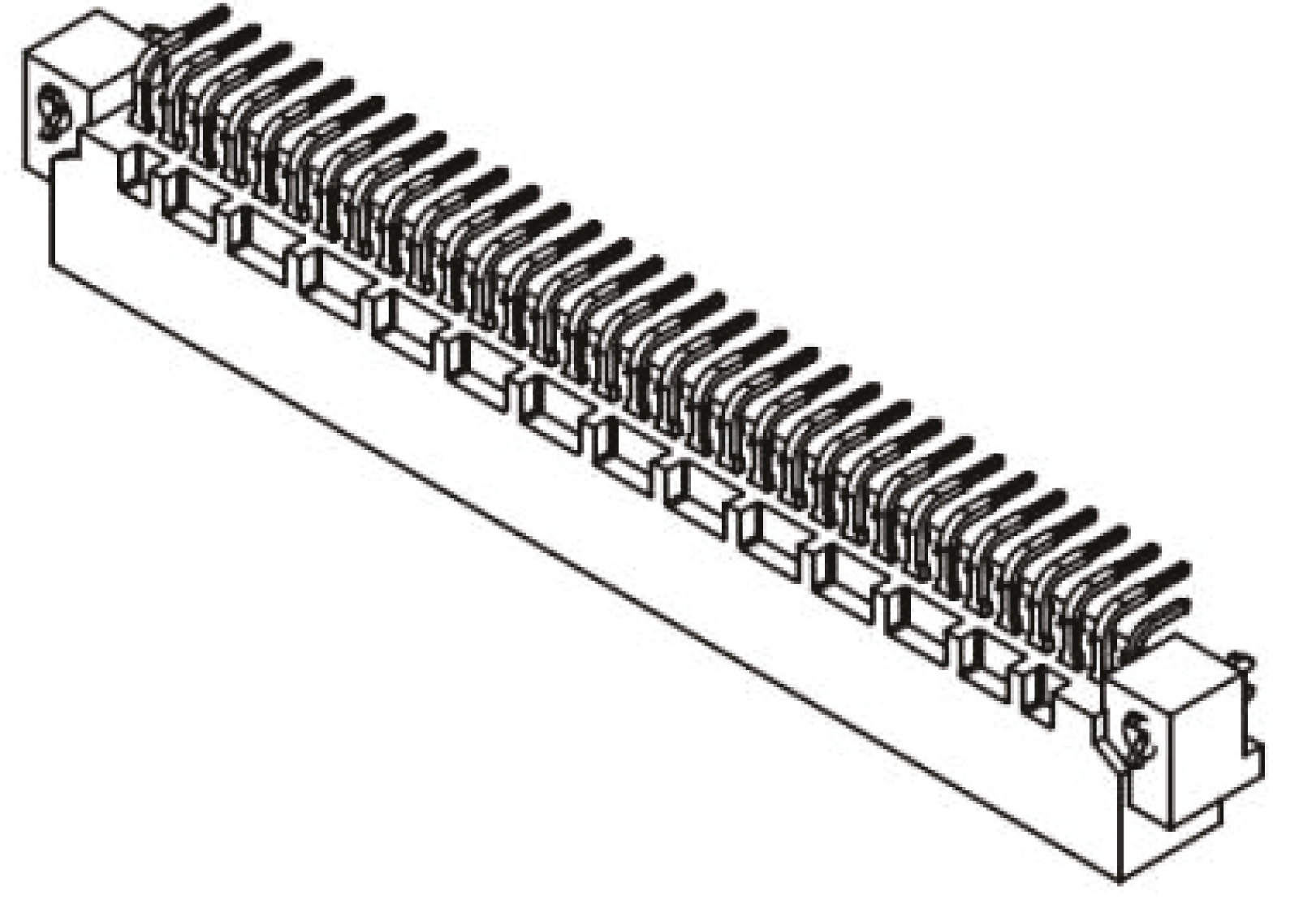 HARTING 09 03 64 Way 2.54mm Pitch, Type B Class C2, 2 Row, Right Angle DIN 41612 Connector, Plug