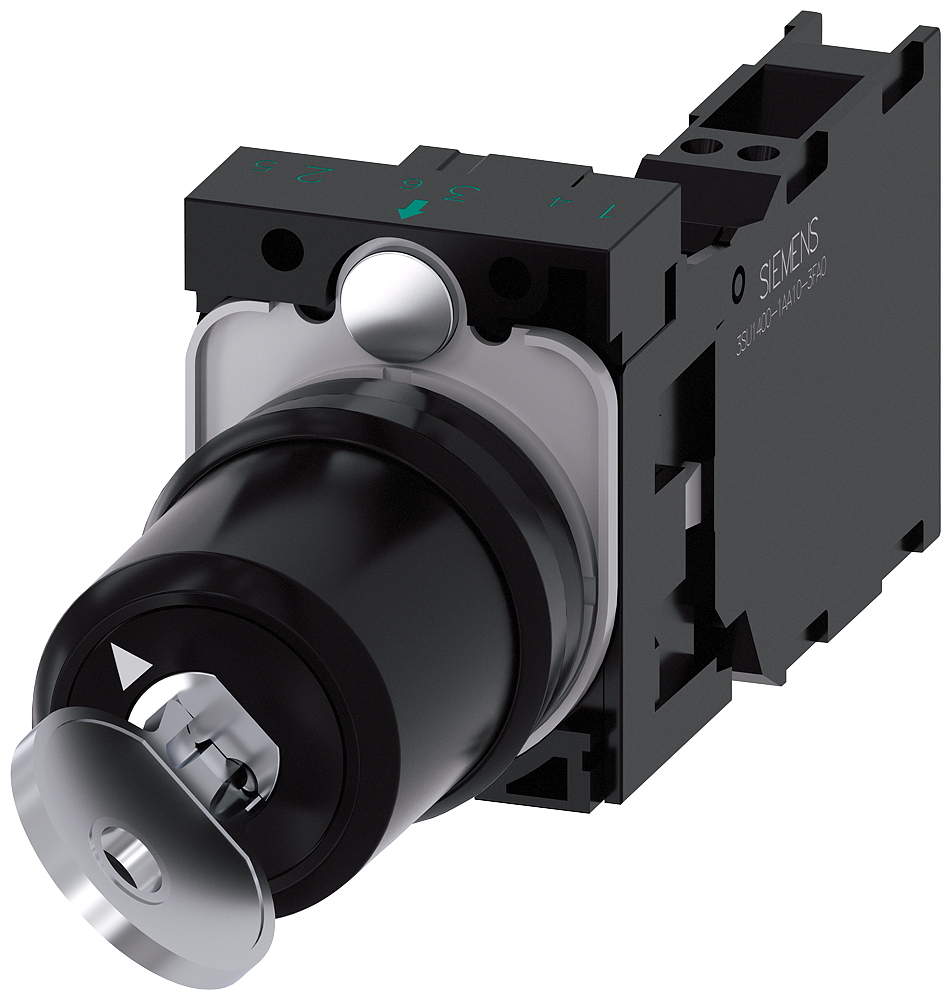 Siemens IP66, IP67, IP69 Key Switch, SPST, SPST 2-Way