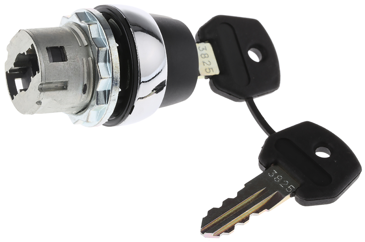 Allen Bradley 800F 3-position Key Switch Head, Latching, 22mm Cutout