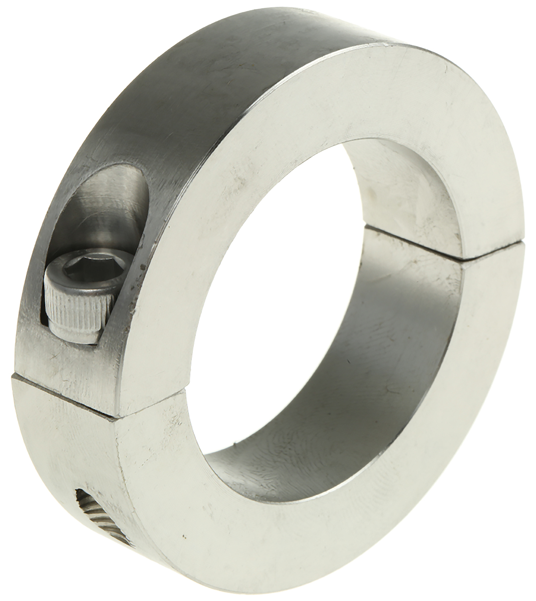 Huco Shaft Collar, Two Piece, Clamp Screw, Bore 40mm, OD 60mm, W 15mm, Stainless Steel