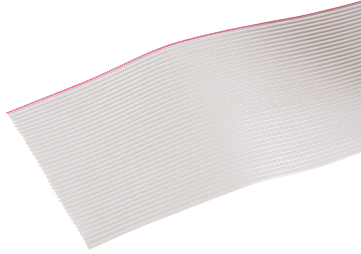 RS PRO Flat Ribbon Cable, 37-Way, 1.27mm Pitch, 5m Length