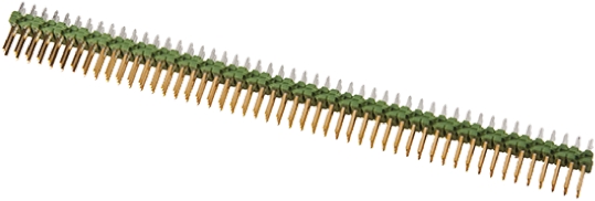 TE Connectivity AMPMODU MOD II Series Straight Through Hole Pin Header, 100 Contact(s), 2.54 mm Pitch, 2 Row, Unshrouded