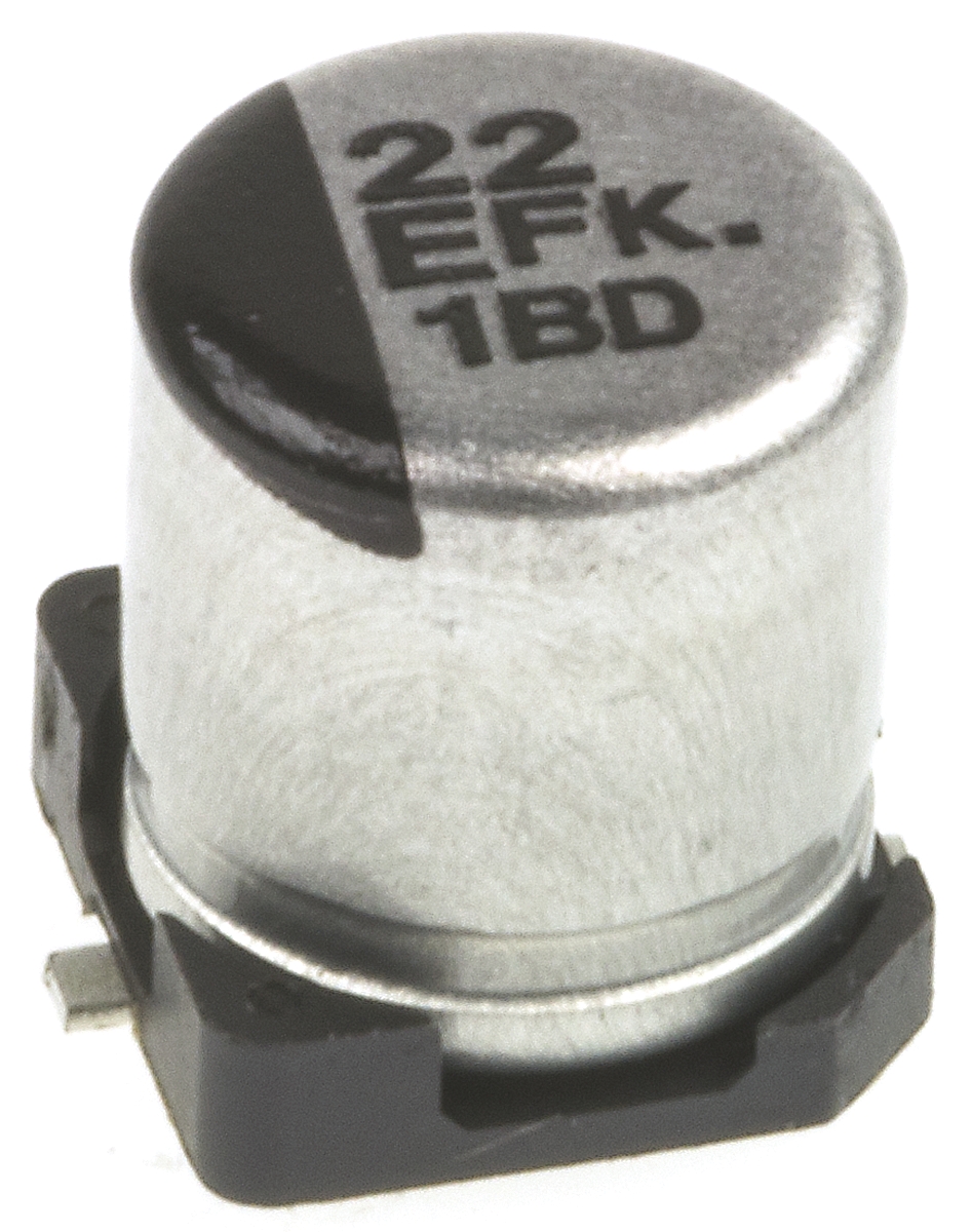 Panasonic 22μF Aluminium Electrolytic Aluminium Electrolytic Capacitor 25V dc, Surface Mount - EEEFK1E220R