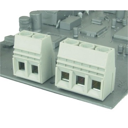 Amphenol Industrial VP0365540000G Series PCB Terminal Block, 3-Contact, 10mm Pitch, PCB Mount, 1-Row, Through Hole