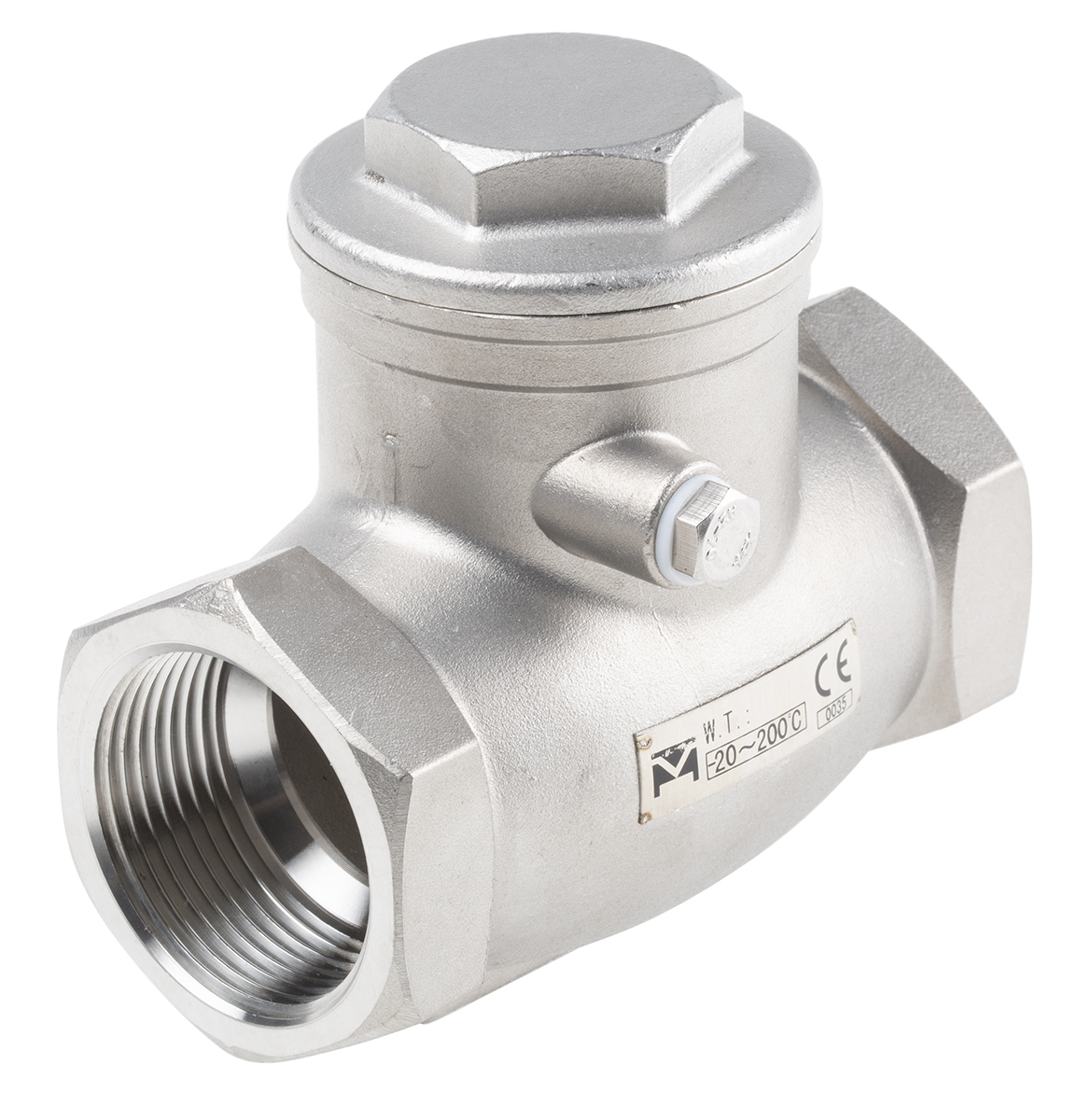 RS PRO Stainless Steel Single Check Valve, BSP 1-1/4in, 14 bar