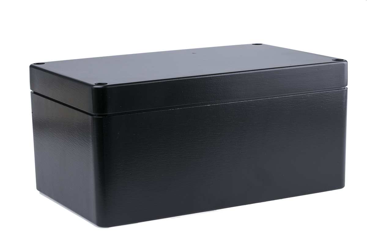 Deltron 486 Series Black Aluminium Enclosure, IP68, 260 x 160 x 120mm