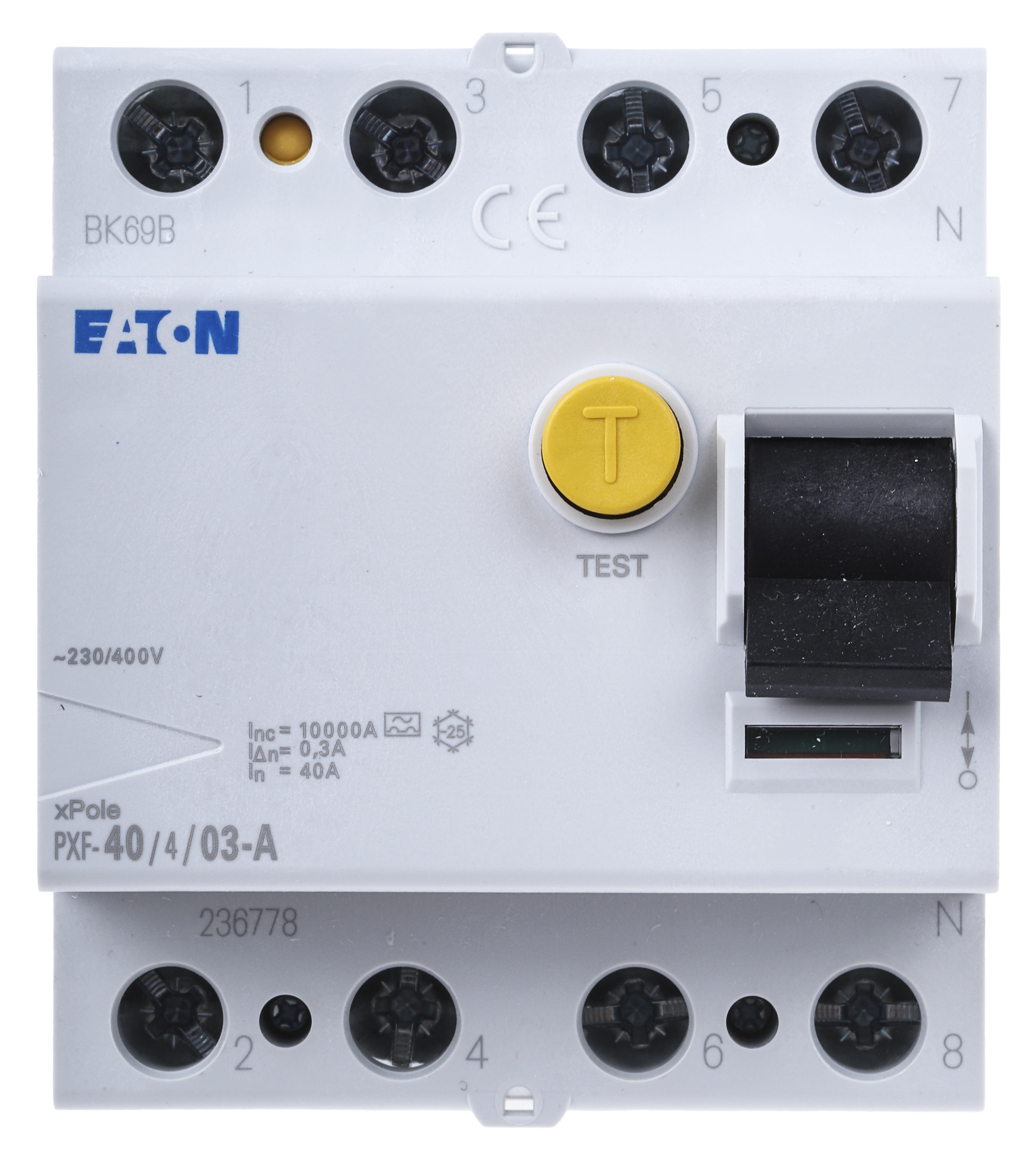 Eaton PXF-A RCCB, 40A, 3+N Pole, 300mA, Type A