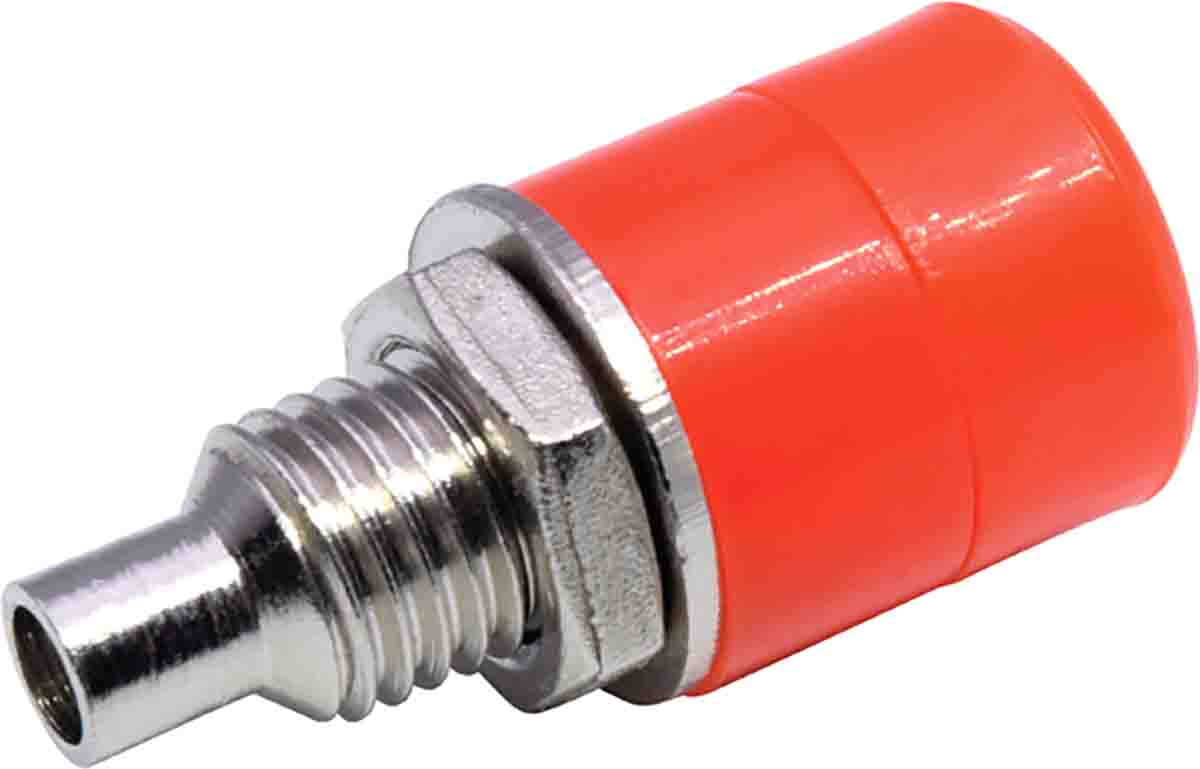 RS PRO Red Female Banana Socket, 4 mm Connector, Solder Termination, 24A, 30V, Nickel Plating