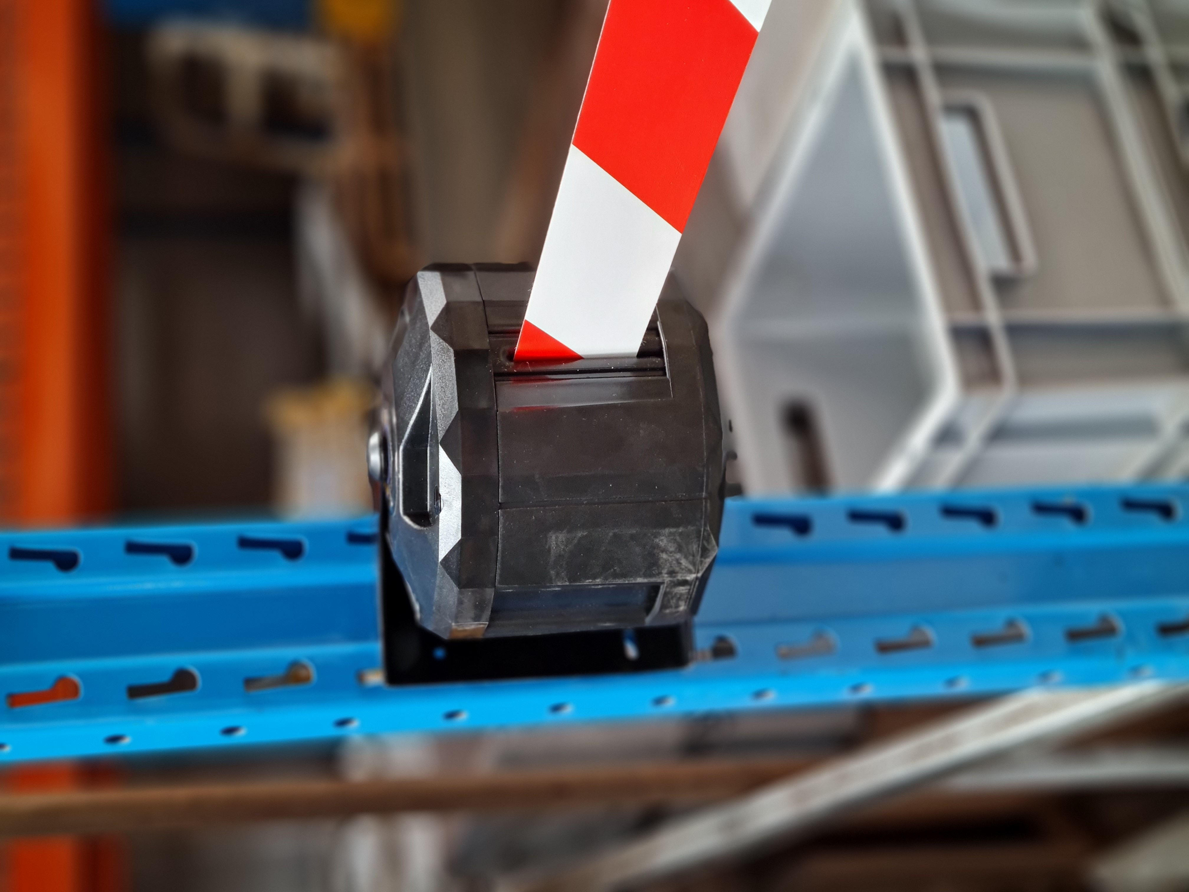 RS PRO Red & White Steel Strap Reel, 4m, Red, White Tape