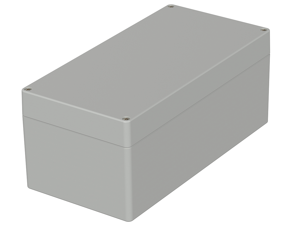 Bopla Euromas Series Light Grey Polycarbonate Enclosure, IP66, IK07, Light Grey Lid, 240.5 x 120 x 100.5mm
