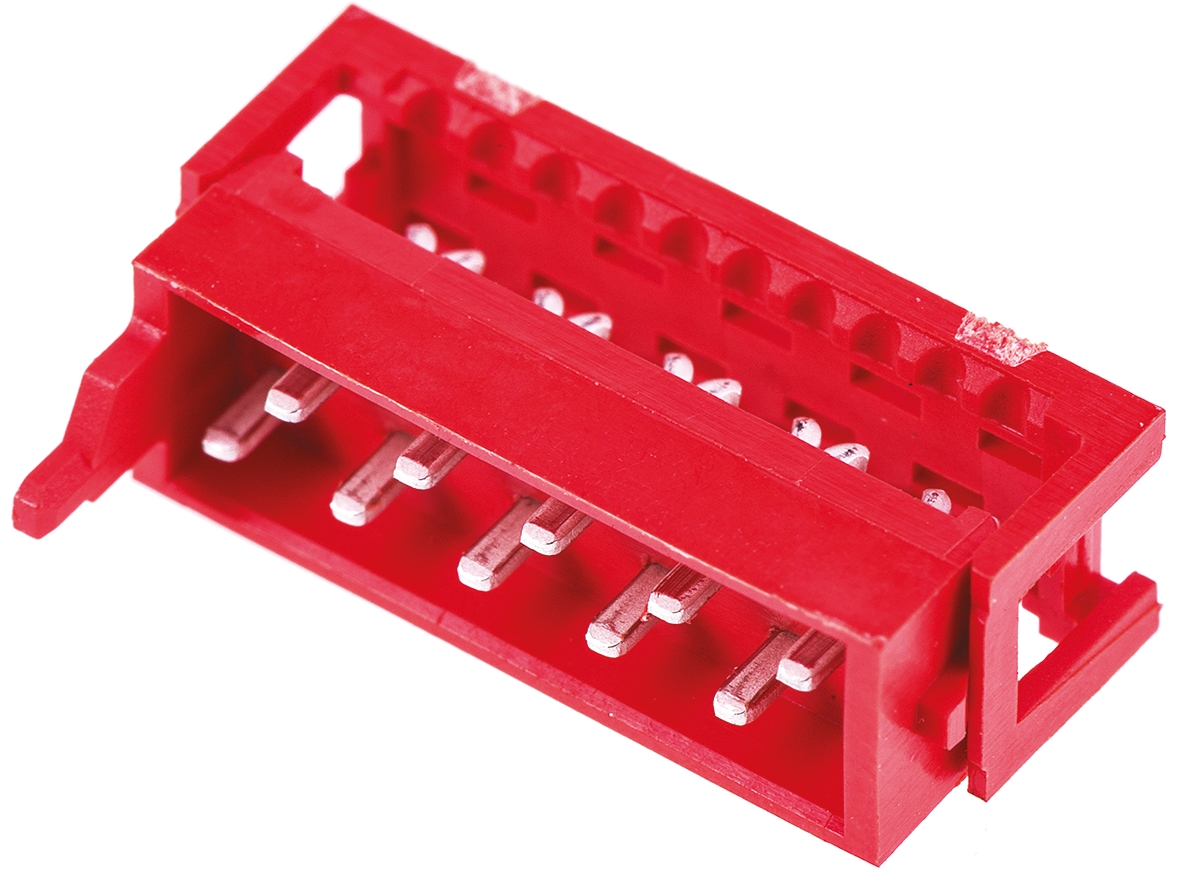 TE Connectivity 10-Way IDC Connector Plug for Cable Mount, 2-Row