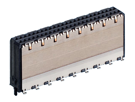 ERNI MicroSpeed Series Straight Surface Mount PCB Socket, 50-Contact, 2-Row, 1mm Pitch, Solder Termination