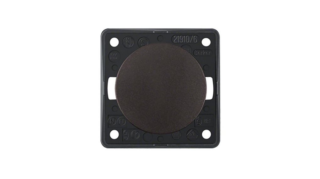 Berker Brown Push Button Light Switch, 1 Gang, INTEGRO