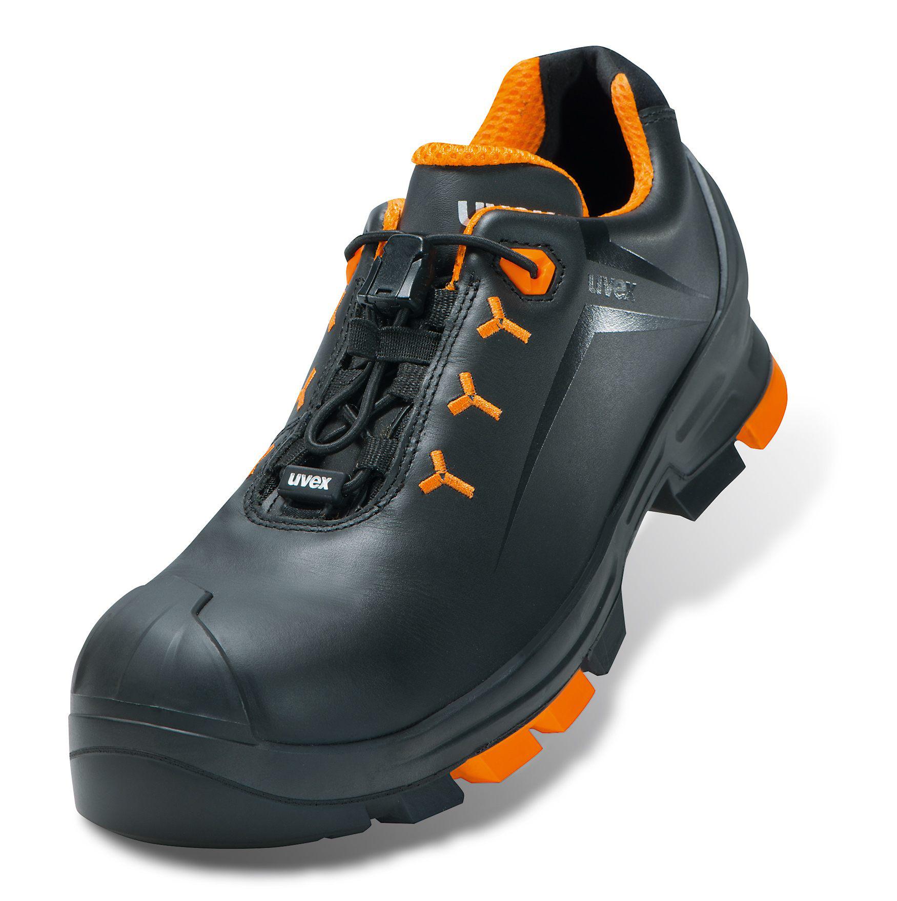 uvex 2 Unisex Black, Orange Composite Toe Capped Safety Shoes, UK 14, EU 49