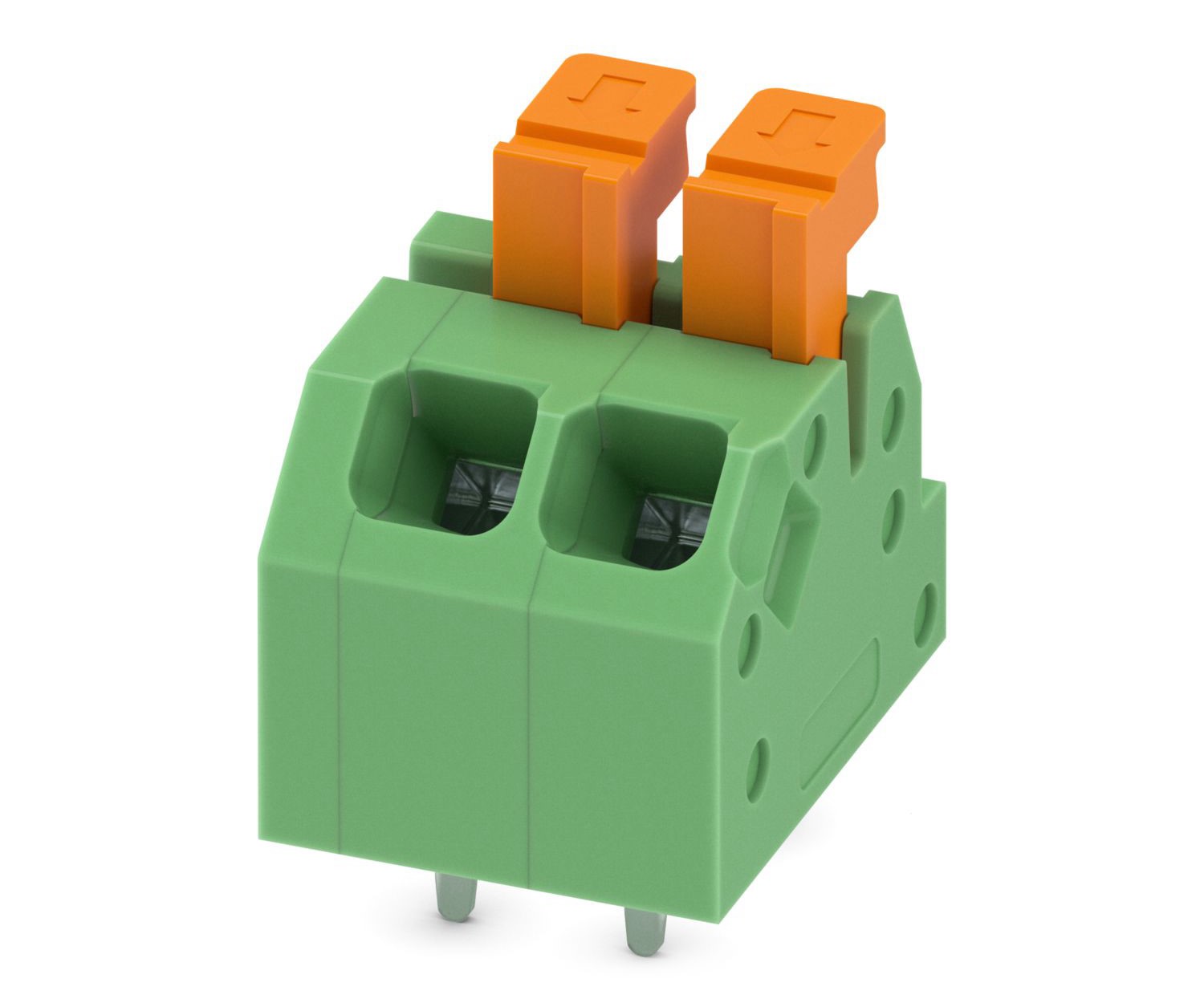 Phoenix Contact SPTAF 1/ 2-3.5-LL Series PCB Terminal Block, 2-Contact, 3.5mm Pitch, Through Hole Mount, 2-Row, Screw