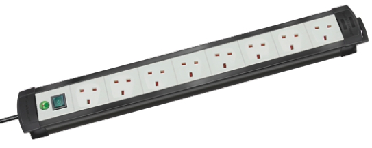 brennenstuhl 3m 8 Socket Type G - British Extension Lead, 230 V, IP20