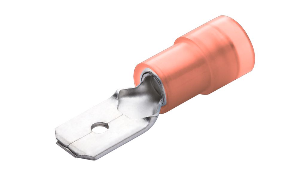 RND RND 465 Red Yes Plug Spade Connector, Spade Connector, 3 x 0.25mm Tab Size