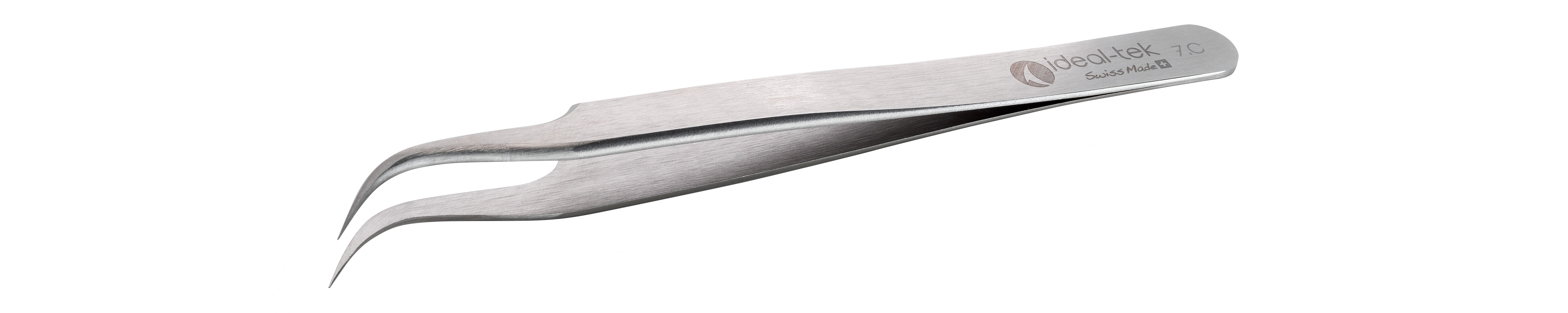 ideal-tek 120 mm, Carbon Steel, Curved, Tweezers