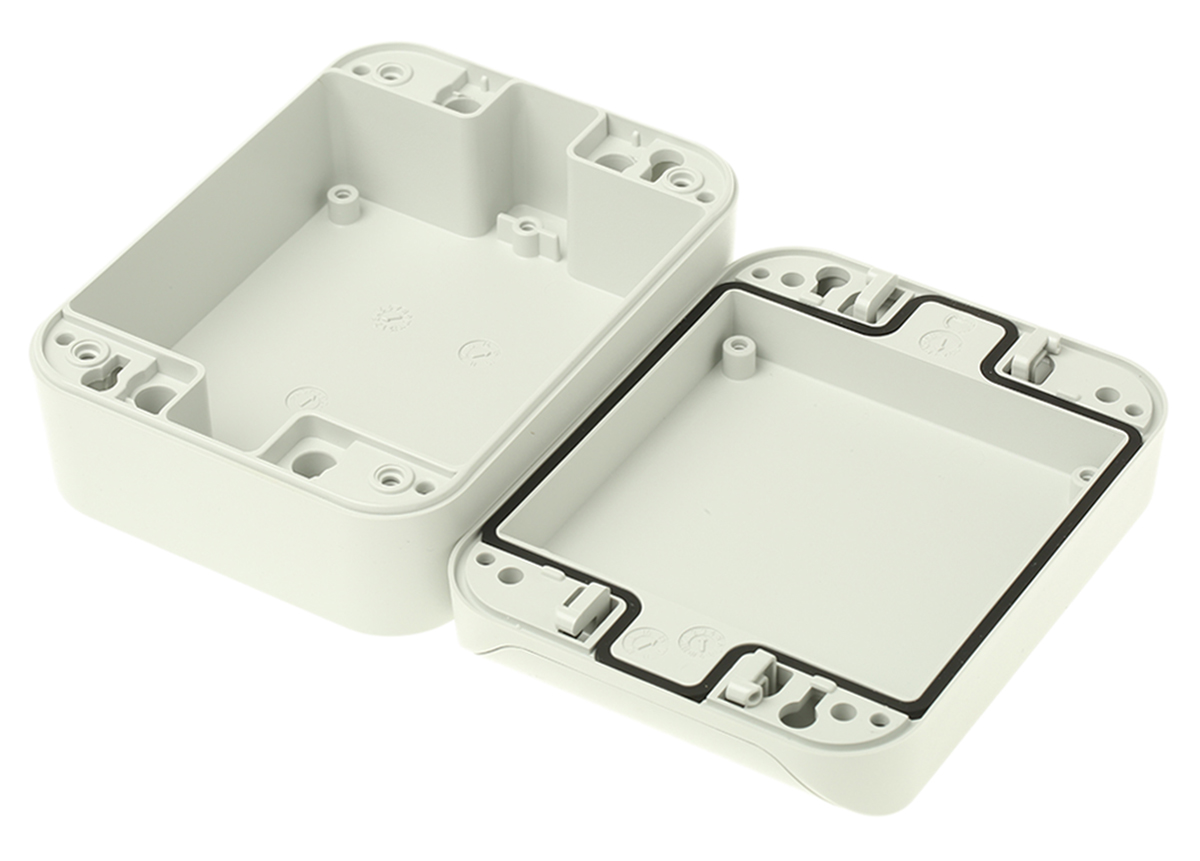 OKW StarCASE Series Grey ABS Enclosure, IP66, Grey Lid, 120 x 90 x 50mm