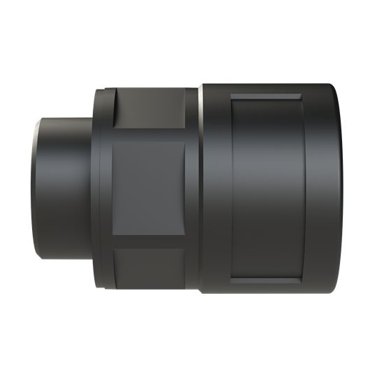 Flexible Fitting, Conduit Fitting, 23mm Nominal Size, M25, Polyamide 6, Black