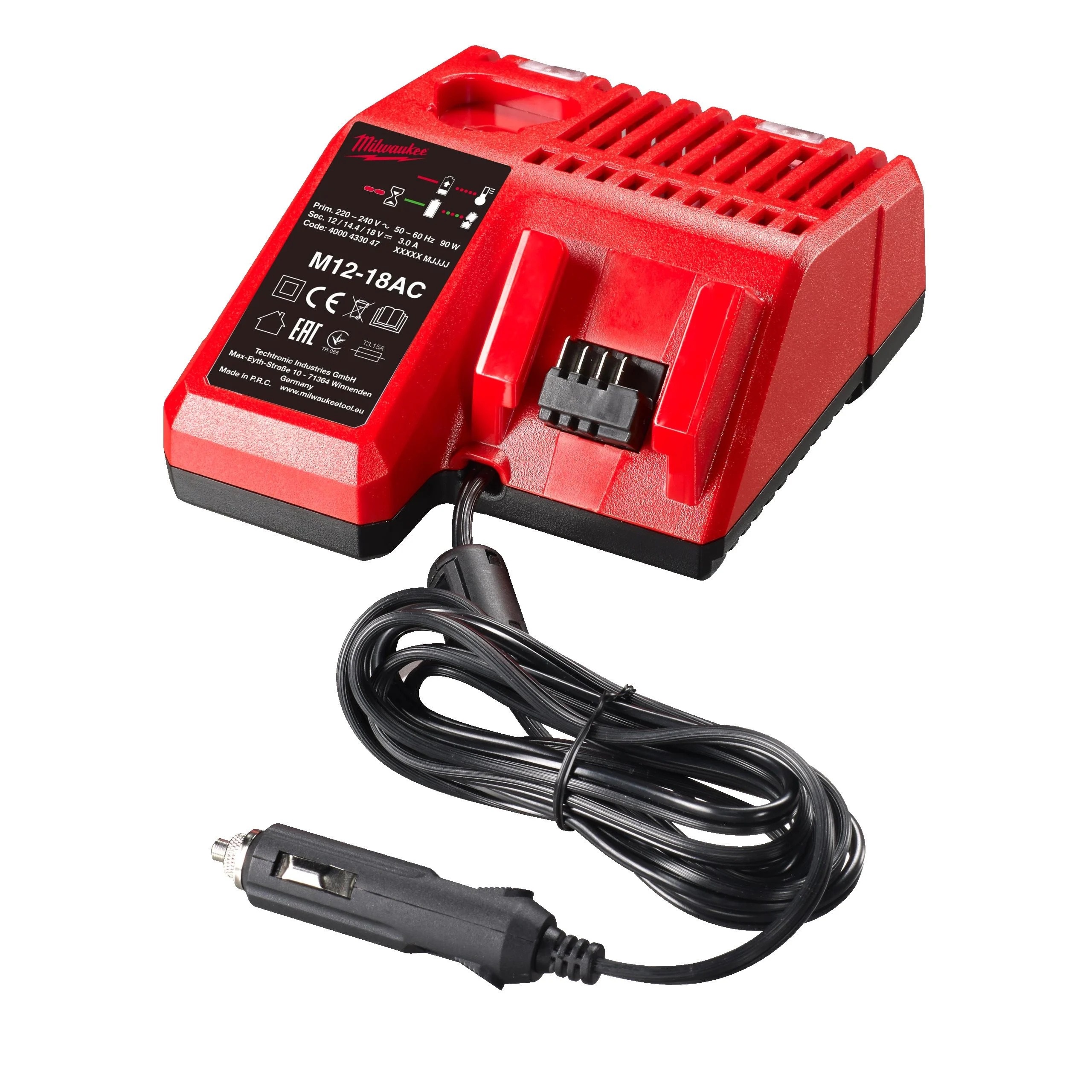 Milwaukee 4932459205 Battery Charger, 12 V, 18 V for use with M12 Series, M14 Series, M18 Series