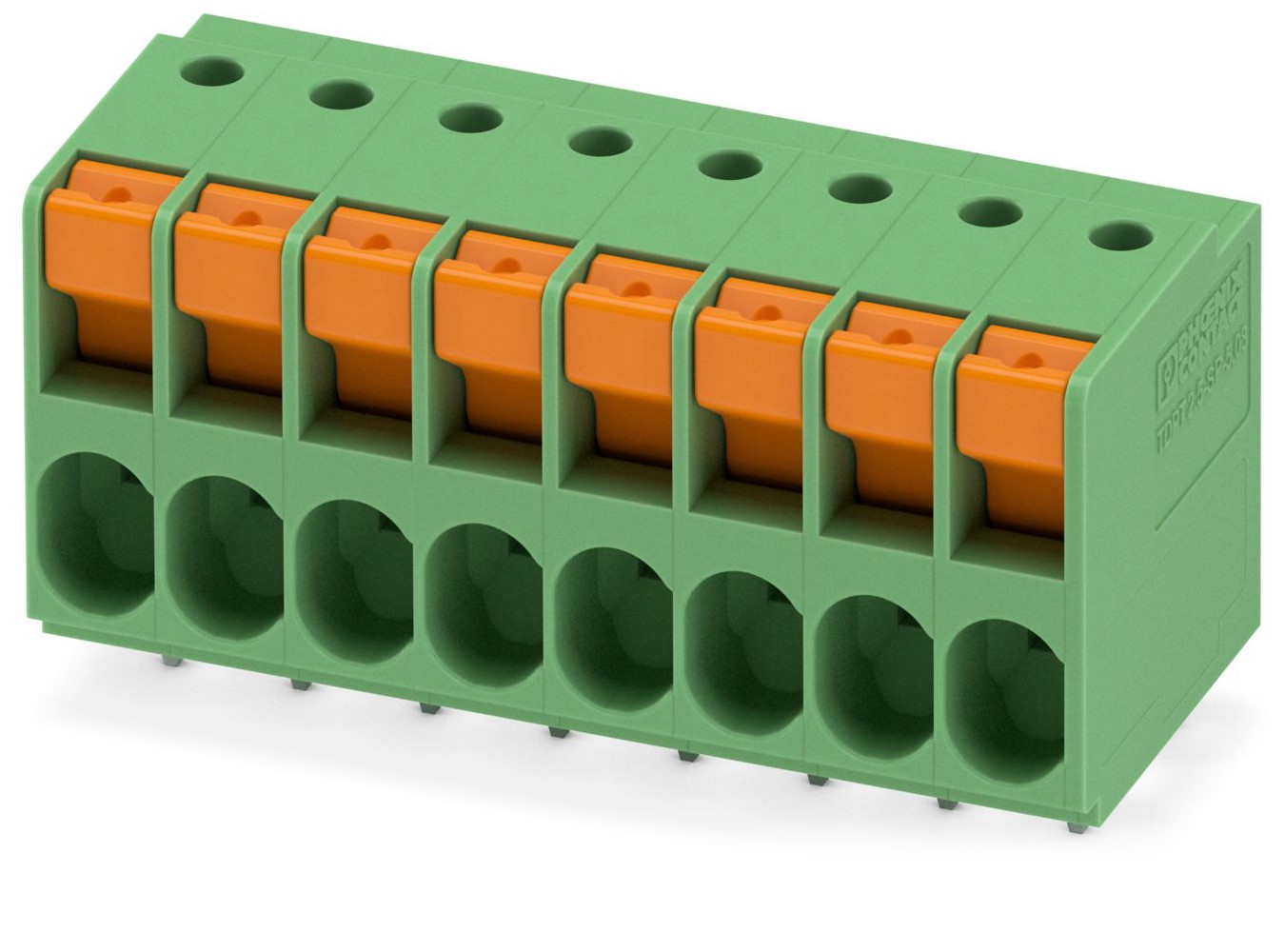 Phoenix Contact TDPT 2.5/ 8-SP-5.08 Series PCB Terminal Block, 8-Contact, 5.08mm Pitch, Through Hole Mount, 1-Row,