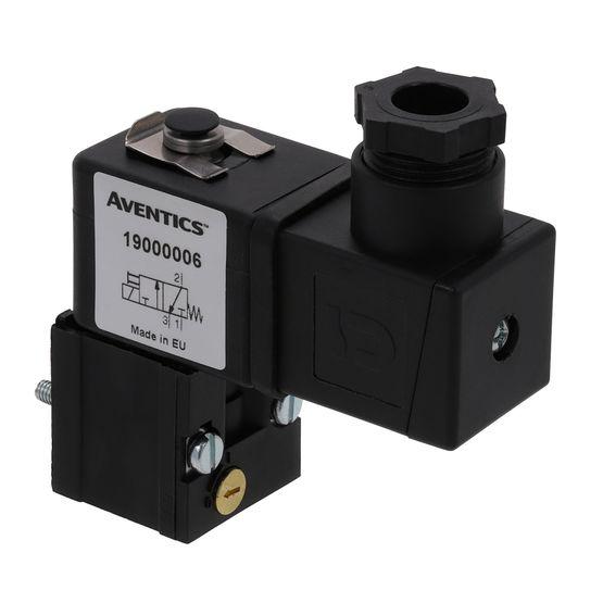 EMERSON – AVENTICS Pneumatic Solenoid Valve 19000006.48/50-60, 3 Port, NC, M12
