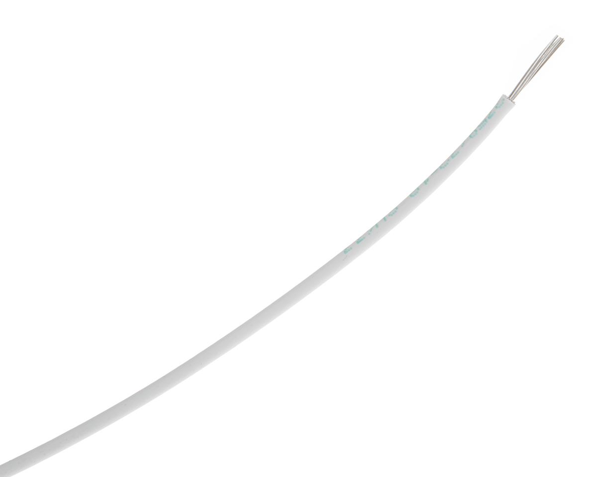 TE Connectivity M22759 Series White 0.82 mm² Hook Up Wire, 18 AWG, 19 / 30 AWG, 100m, ETFE Insulation, M22759/32-18-9