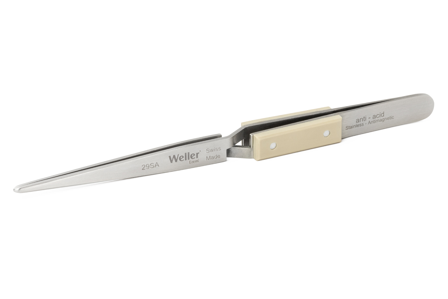 Weller Erem 150 mm, Stainless Steel, Pointed; Rounded, Tweezers