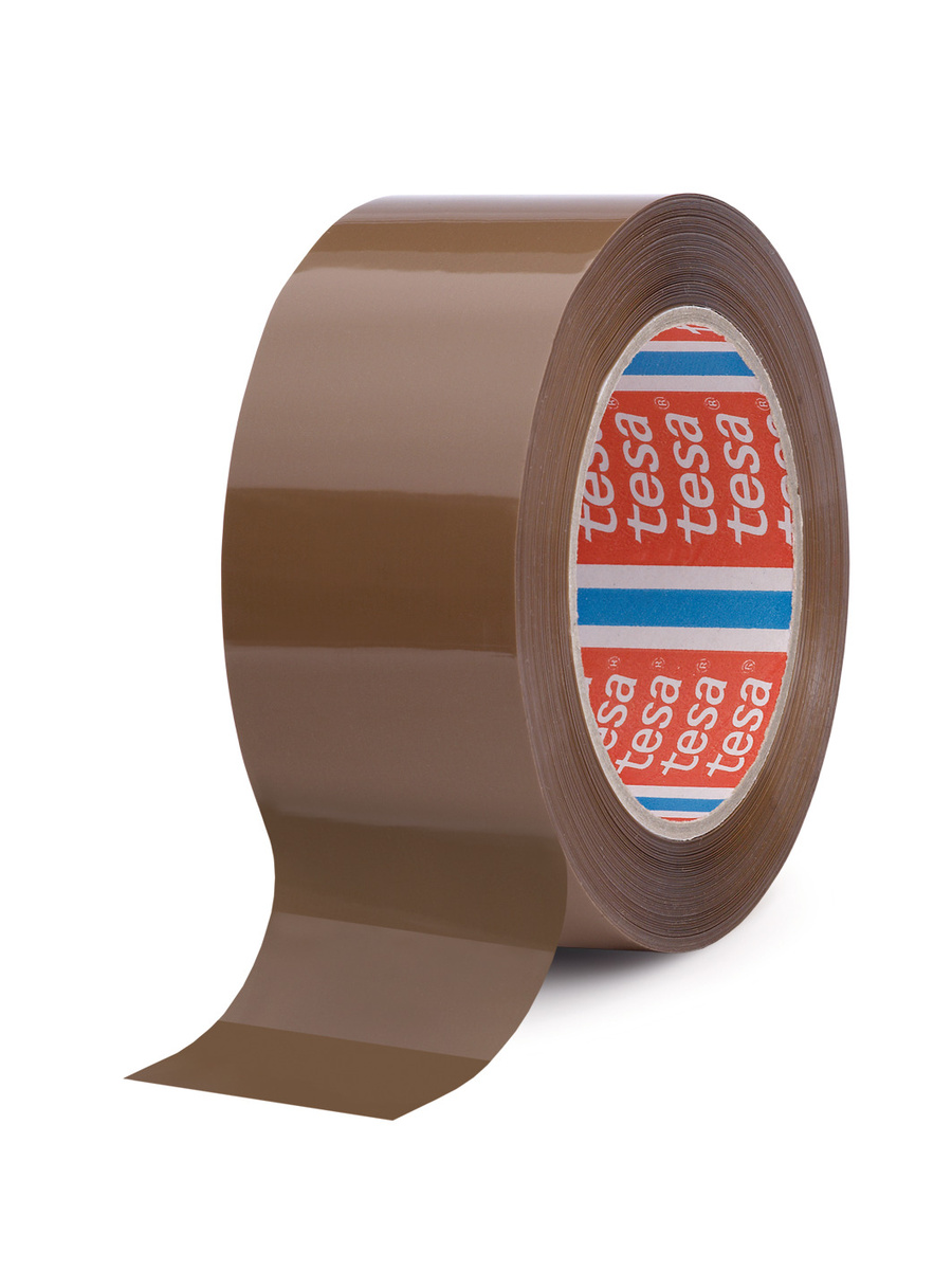 Tesa 64044 Brown Packing Tape, 66m x 50mm