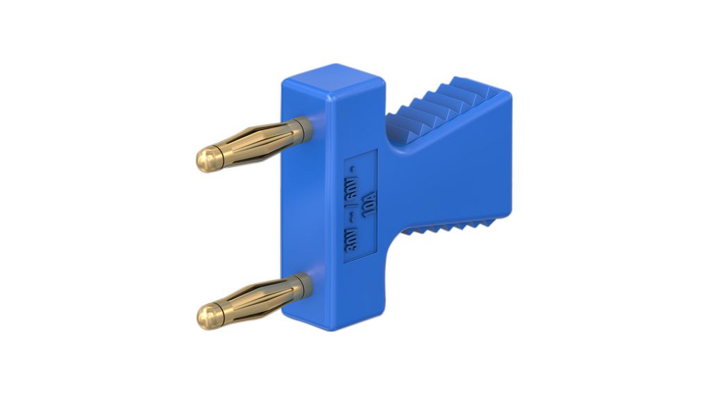 Staubli Blue, Plug Test Connector Adapter With CuZn contacts and Gold Plated - Socket Size: 2mm